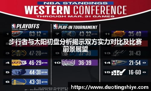 步行者与太阳初盘分析揭示双方实力对比及比赛前景展望